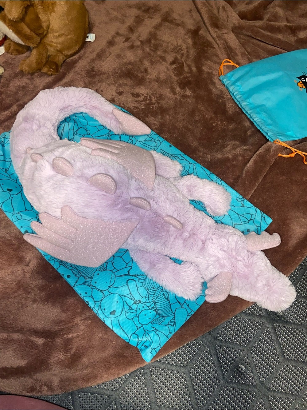 Brand New Huge Lavender Dragon Jellycat